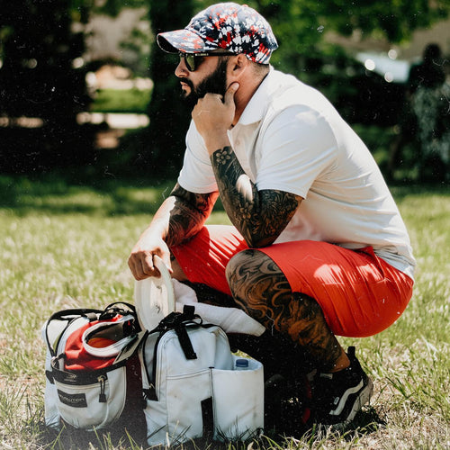 Revolution Carolina Team V3 Disc Golf Bag - Brilliant Rose Gotta Go Gotta Throw