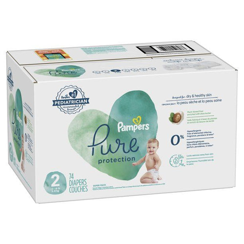 Pampers Pure Protection Natural Diapers Size 2, 74 Count EasyOptionXY LLC