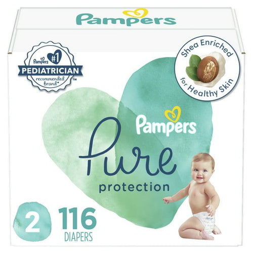 Pampers Pure Protection Natural Diapers Size 2, 116 Count EasyOptionXY LLC