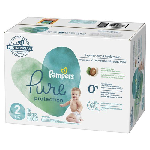 Pampers Pure Protection Natural Diapers Size 2, 116 Count EasyOptionXY LLC