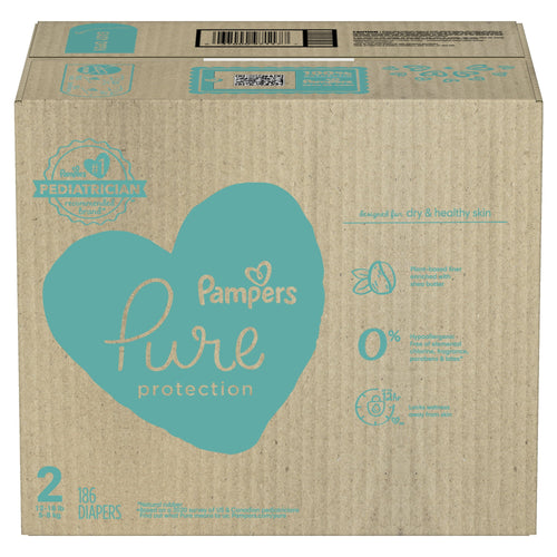 Pampers Pure Protection Natural Diapers Size 2, 186 Count EasyOptionXY LLC
