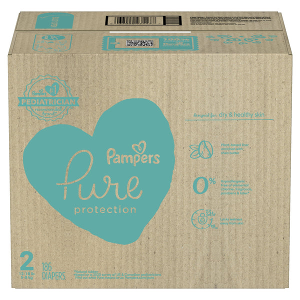 Pampers Pure Protection Natural Diapers Size 2, 186 Count EasyOptionXY LLC