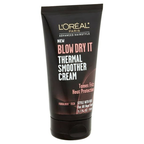 L'Oreal Paris Blow Dry It Heat Thermal Smoother Cream Tames Frizz Heat protection, 5.1 fl oz EasyOptionXY LLC