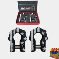 3/4'' Extreme duty Aluminum D-Shackle set (9T) (LIFETIME WARRANTY*) MOJAB OFFROAD