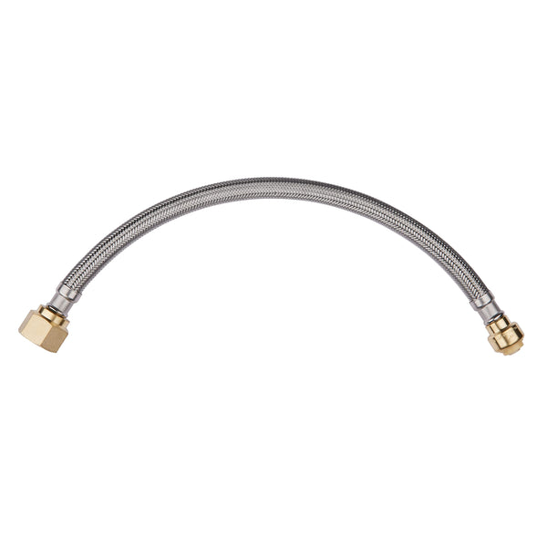 1/2" Push fit x 3/4" FIP, 24" Flexible Water Heater Connector Hose