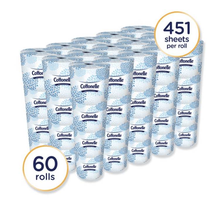 Cottonelle Two-Ply Bathroom Tissue for Business, Septic Safe, White, 451 Sheets/Roll, 60 Rolls/Carton EasyOptionXY LLC