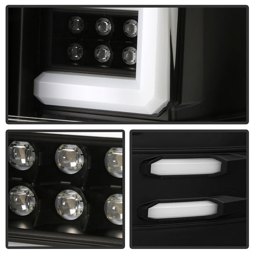 Spyder Chevy 1500 14-16 Light Bar LED Tail Lights All Blk ALT-YD-CS14-LBLED-BKV2 OffRoadUSA.com