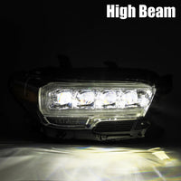 AlphaRex 16-23 Toyota Tacoma NOVA-Series LED Projector Headlights Chrome OffRoadUSA.com