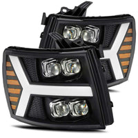 AlphaRex 07-13 Chevrolet Silverado NOVA-Series LED Projector Headlights Black OffRoadUSA.com