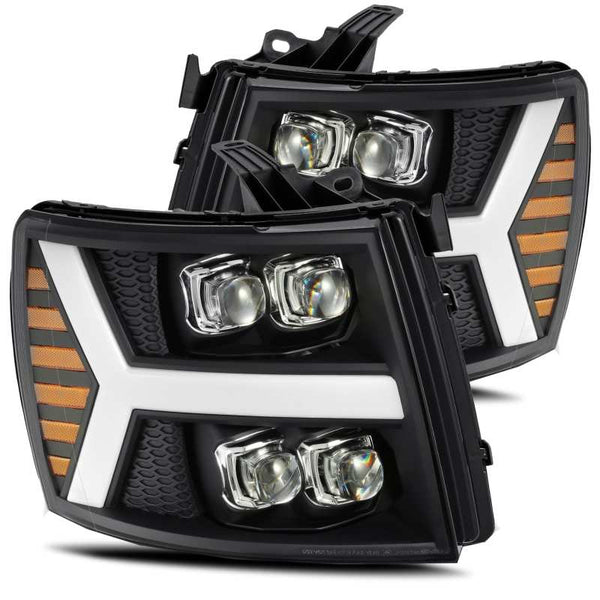 AlphaRex 07-13 Chevrolet Silverado NOVA-Series LED Projector Headlights Black OffRoadUSA.com