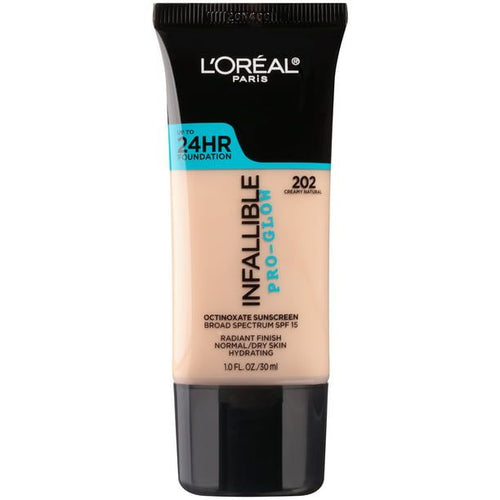 L'Oreal Paris Infallible Pro-Glow Liquid Foundation, 202 Creamy Natural, 1 fl oz EasyOptionXY LLC