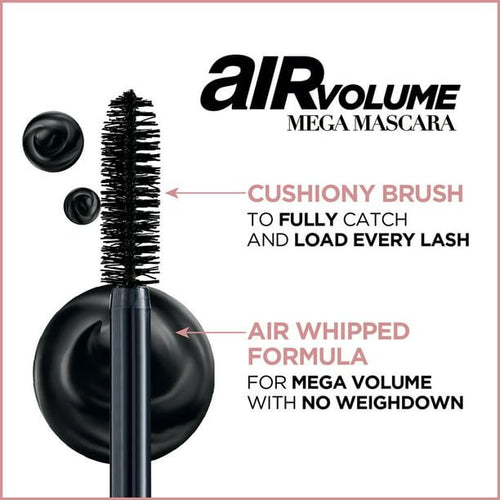 L'Oreal Paris Air Volume Lightweight Washable Mega Volume Mascara, Blackest Black EasyOptionXY LLC