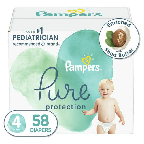 Pampers Pure Protection Natural Diapers Size 4, 58 Count EasyOptionXY LLC