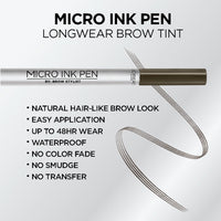 L'Oreal Paris Brow Stylist Micro Ink Pen Up to 48HR Wear, Dark Brunette, 0.033 fl oz EasyOptionXY LLC