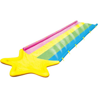 WOW Sports 40' x 8' Rainbow Star Super Slide with 2 Inflatable Sleds Jupiter Gear