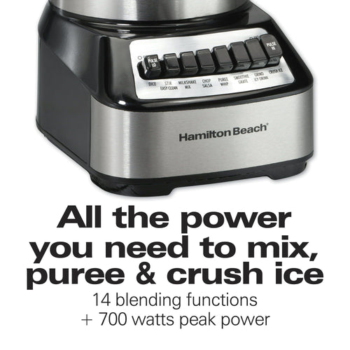 Hamilton Beach Wave Crusher 14 Speed Blender Silver Model 54221 EasyOptionXY LLC