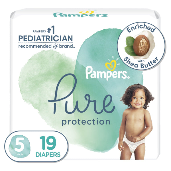 Pampers Pure Protection Natural Diapers Size 5, 19 Count EasyOptionXY LLC
