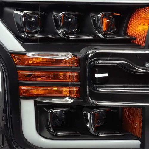 AlphaRex 15-17 Ford F150 / 17-20 F150 Raptor NOVA-Series LED Projector Headlights Black OffRoadUSA.com