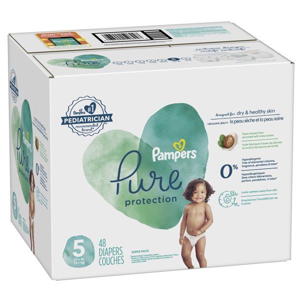 Pampers Pure Protection Natural Diapers Size 5, 48 Count EasyOptionXY LLC