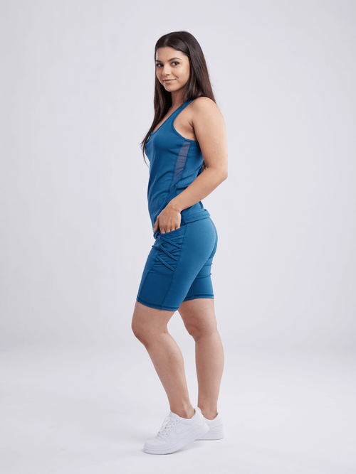 JupiterGear High-Waisted Workout Shorts with Pockets & Criss Cross Design Jupiter Gear