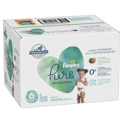 Pampers Pure Protection Natural Diapers Size 6, 42 Count EasyOptionXY LLC