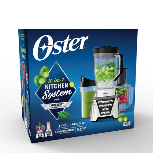Oster 3-in-1 Blender and Food Processor System with 1200-Watt Motor and 5-Cup Capacity EasyOptionXY LLC