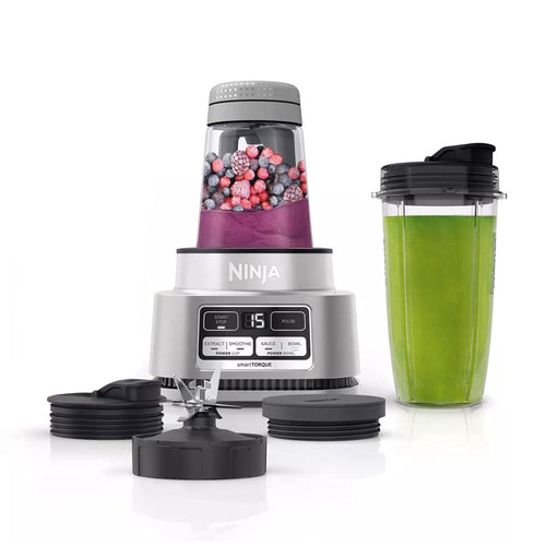 Ninja Foodi Smoothie Bowl Maker and Nutrient Extractor Blender 1100W Auto-iQ with 24-oz. Nutrient Extraction Cup SS100 EasyOptionXY LLC