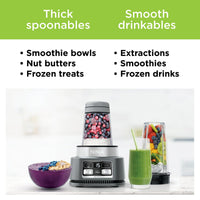 Ninja Foodi Smoothie Bowl Maker and Nutrient Extractor Blender 1100W Auto-iQ with 24-oz. Nutrient Extraction Cup SS100 EasyOptionXY LLC