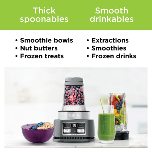 Ninja Foodi Smoothie Bowl Maker and Nutrient Extractor Blender 1100W Auto-iQ with 24-oz. Nutrient Extraction Cup SS100 EasyOptionXY LLC