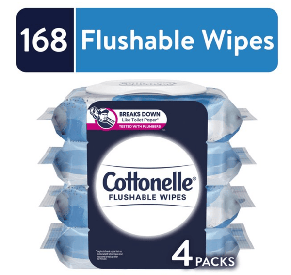 Cottonelle Ultra Fresh Flushable Wet Wipes, 4 Flip-Top Packs (168 Total Flushable Wipes) EasyOptionXY LLC