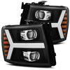 AlphaRex 07-13 Chevrolet Silverado PRO-Series Halogen Projector Headlights Black OffRoadUSA.com