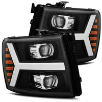 AlphaRex 07-13 Chevrolet Silverado PRO-Series Halogen Projector Headlights Black OffRoadUSA.com