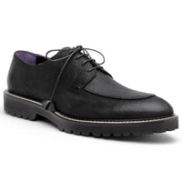 Zelli Italia 26-224-BLK CAMPO Sueded Goatskin Lace Up with Wax Finish, Black