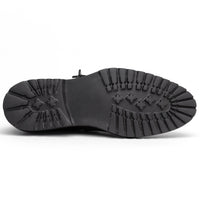 Zelli Italia 26-224-BLK CAMPO Sueded Goatskin Lace Up with Wax Finish, Black