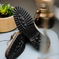 Zelli Italia 26-224-OAK CAMPO Sueded Goatskin Lace Up with Wax Finish, Oak