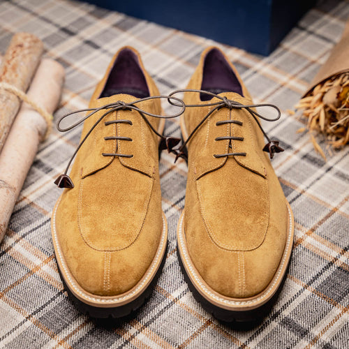 Zelli Italia Zelli Italia 26-220-TOB CAMPO Sueded Goatskin Lace Up, Tobacco