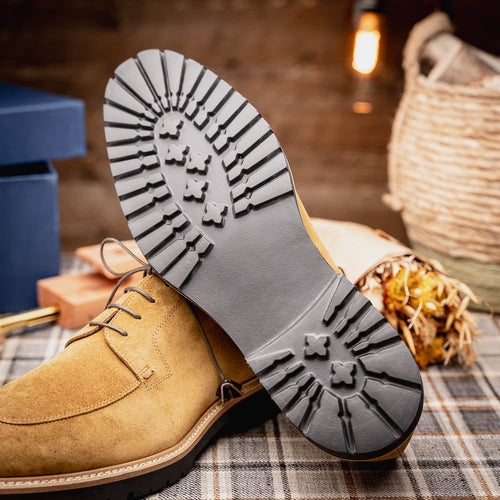 Zelli Italia Zelli Italia 26-220-TOB CAMPO Sueded Goatskin Lace Up, Tobacco