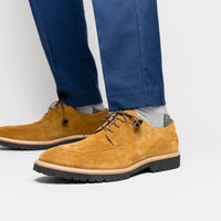 Zelli Italia Zelli Italia 26-220-TOB CAMPO Sueded Goatskin Lace Up, Tobacco