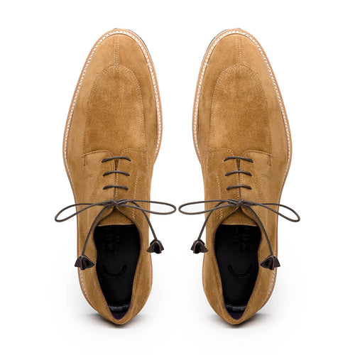 Zelli Italia Zelli Italia 26-220-TOB CAMPO Sueded Goatskin Lace Up, Tobacco