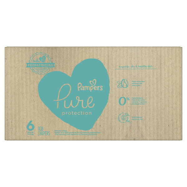 Pampers Pure Protection Natural Diapers Size 6, 108 Count EasyOptionXY LLC