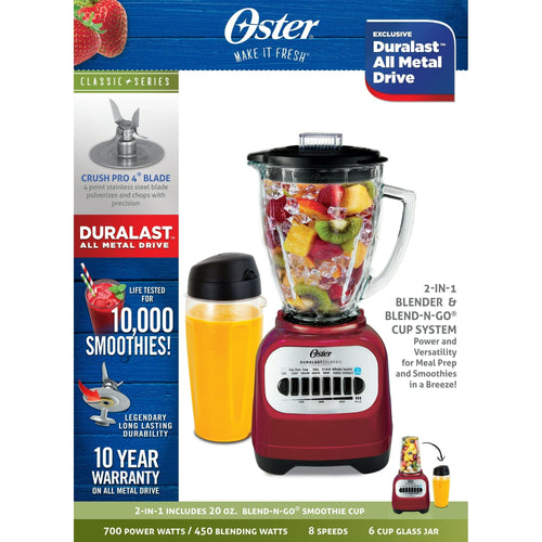 Oster Classic Series 8 Speed Blender with Smoothie Cup EasyOptionXY LLC