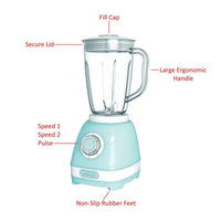 Brentwood 2 Speed Retro Blender with 50 Ounce Plastic Jar EasyOptionXY LLC