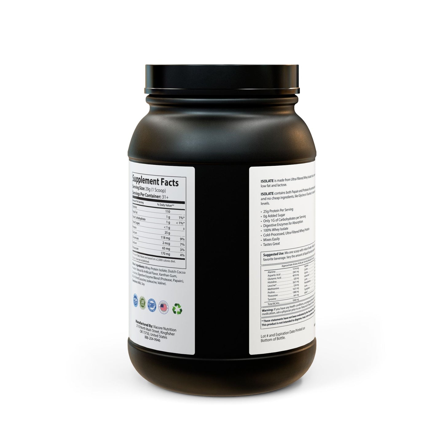 Phantom Whey Isolate Protein Supplement (907g, 2lb)