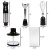 Classic Cuisine Immersion Blender 4 In 1 6 Speed Hand Mixer EasyOptionXY LLC