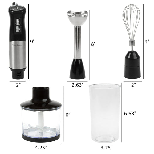 Classic Cuisine Immersion Blender 4 In 1 6 Speed Hand Mixer EasyOptionXY LLC