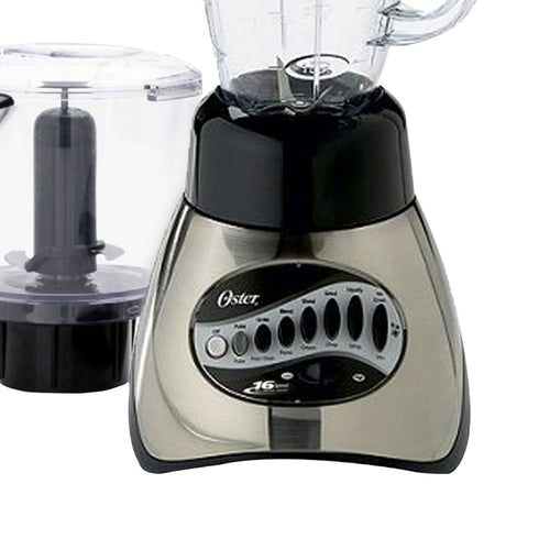 Oster Classic Series 16-Speed Blender Plus Food Chopper Glass Jar Brushed Nickel EasyOptionXY LLC