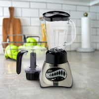 Oster Classic Series 16-Speed Blender Plus Food Chopper Glass Jar Brushed Nickel EasyOptionXY LLC