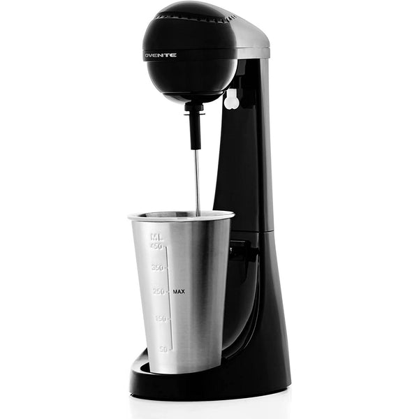 Ovente Classic Milkshake Maker Machine 2 Speed with 15.2 oz Stainless Steel Mixing Cup Compact & Easy Clean Drink Mixer Blender for Malted Milk ,Soft Ice Cream, and Protein Shakes, Black MS2070B EasyOptionXY LLC