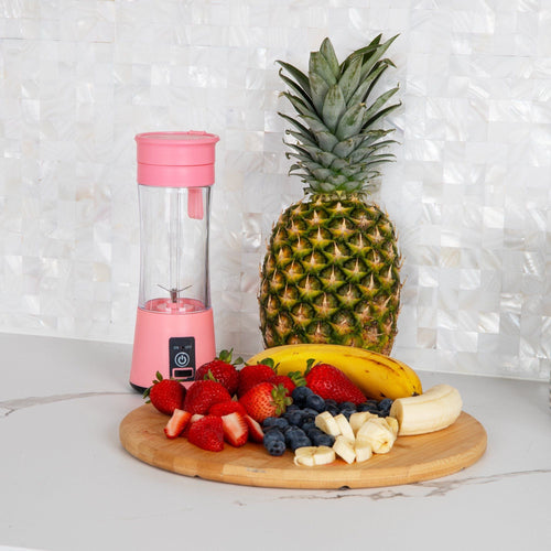 Mind Reader Portable Blender 6 Stainless Steel Blades 12.8 oz Pink EasyOptionXY LLC