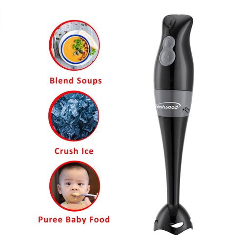 Brentwood Appliances HB-38BK 2-Speed Hand Blender And Food Processor With Balloon Whisk (Black) EasyOptionXY LLC